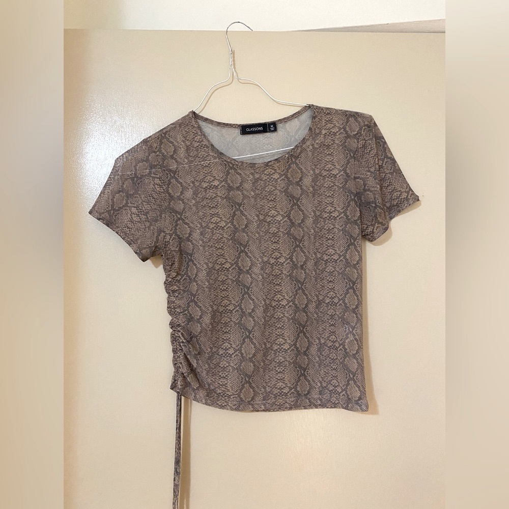 Snakeskin Print Tee